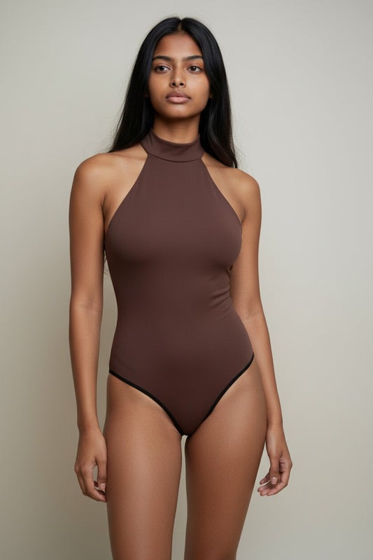 Mod 805 Body Reductor Cuello de tortuga sin mangas con copas