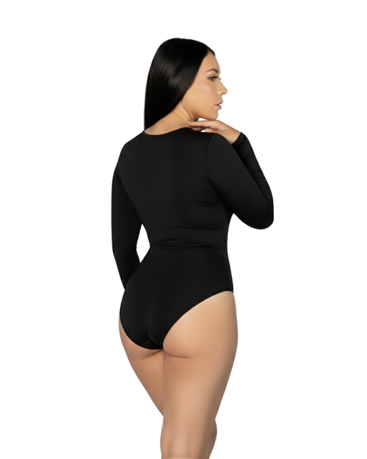 Mod 811 Body Reductor cuello circular manga larga con copas