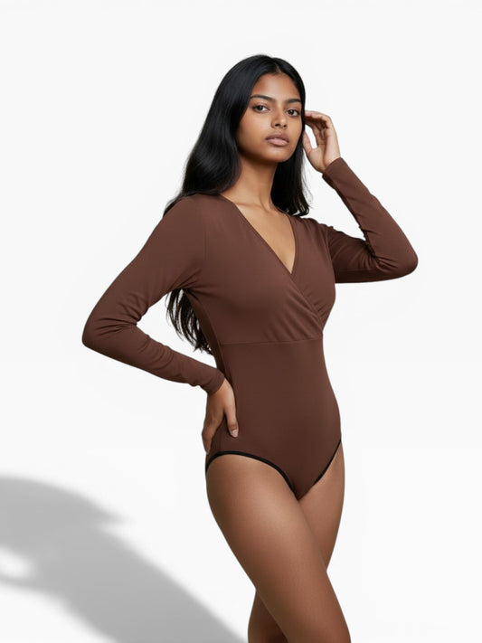 Mod 815 Body Reductor escote en v manga larga.