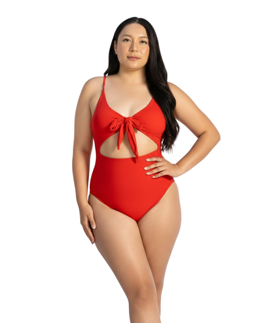 SW 916 TRAJE DE BAÑO ESCOTE V NUDO