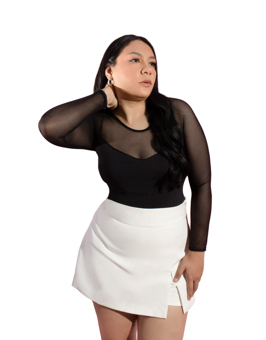 Mod 821 Body reductor mangas de mesh