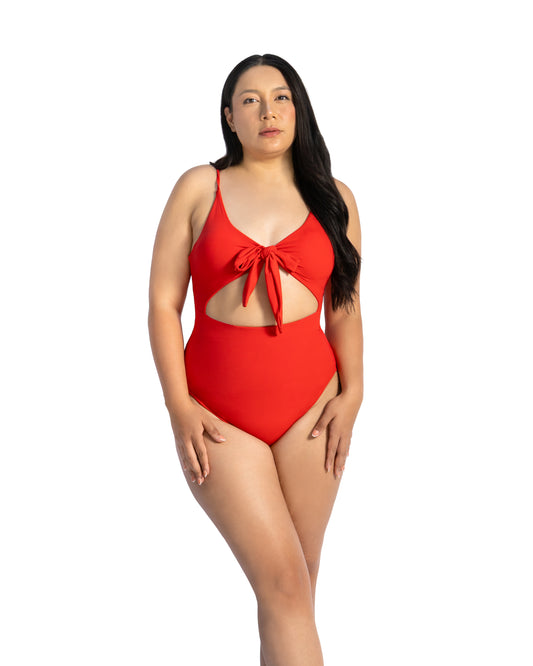 SW 916 TRAJE DE BAÑO ESCOTE V NUDO