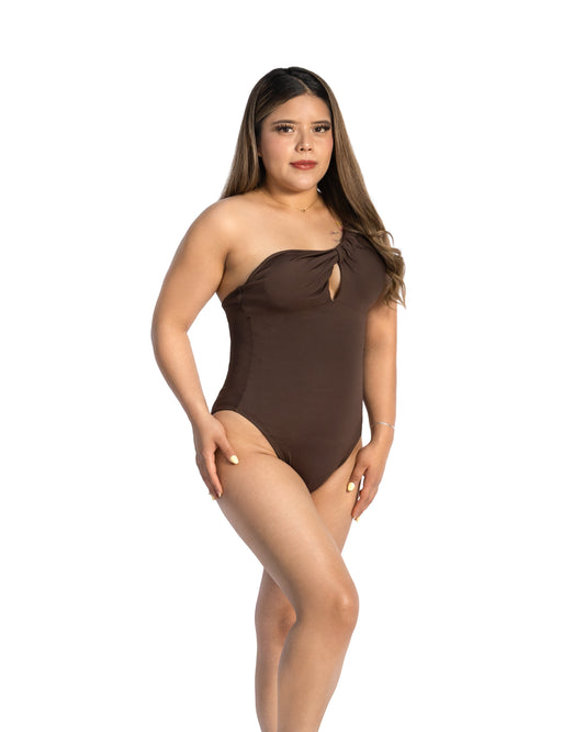 SW 911 TRAJE DE BAÑO ASIMETRICO FRUNCIDO