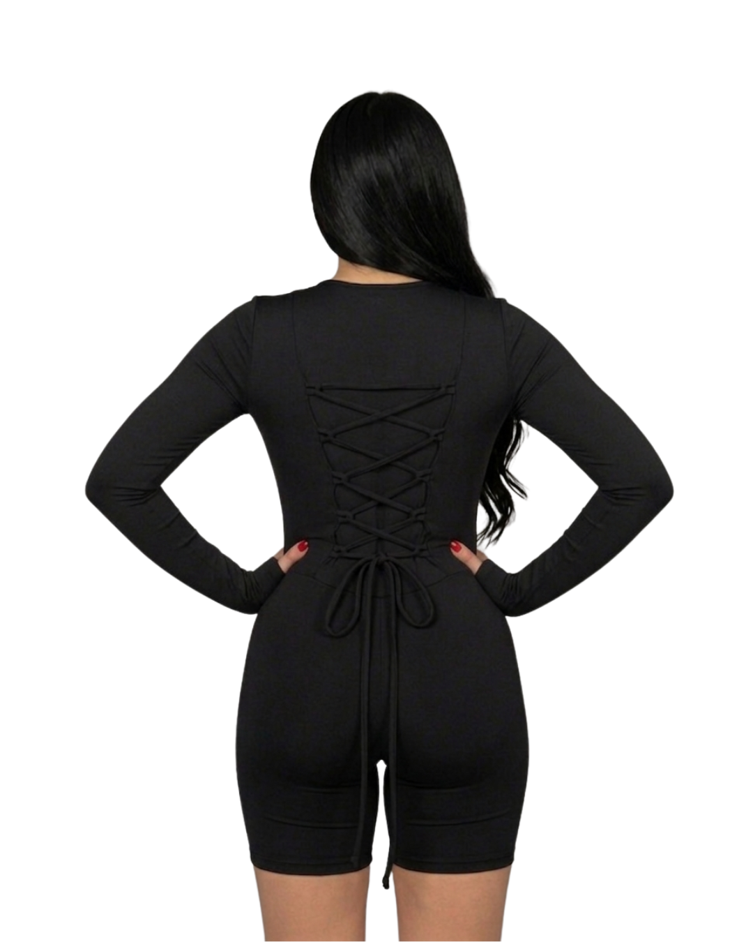 Mod. 708 JUMPSUIT SHORT ESCOTE CUADRADO MANGA LARGA