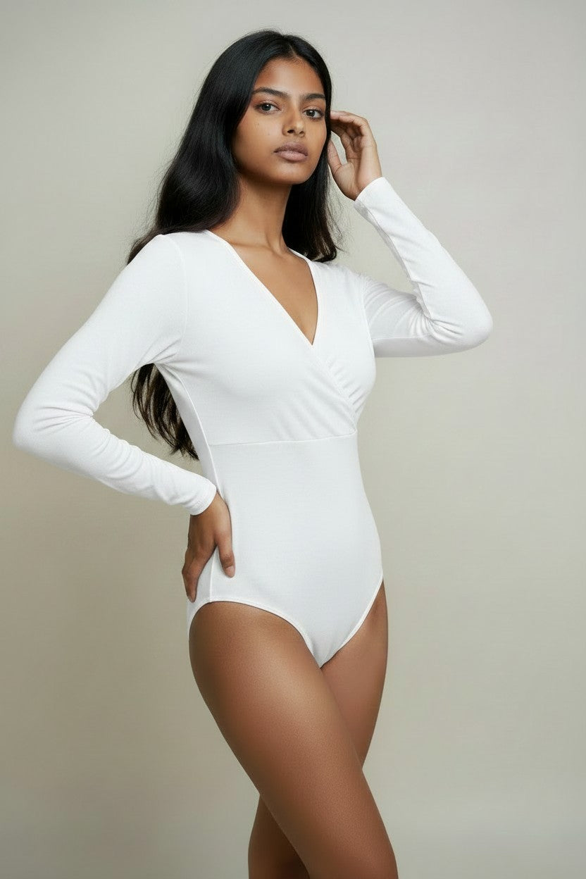 Mod 815 Body Reductor escote en v manga larga.