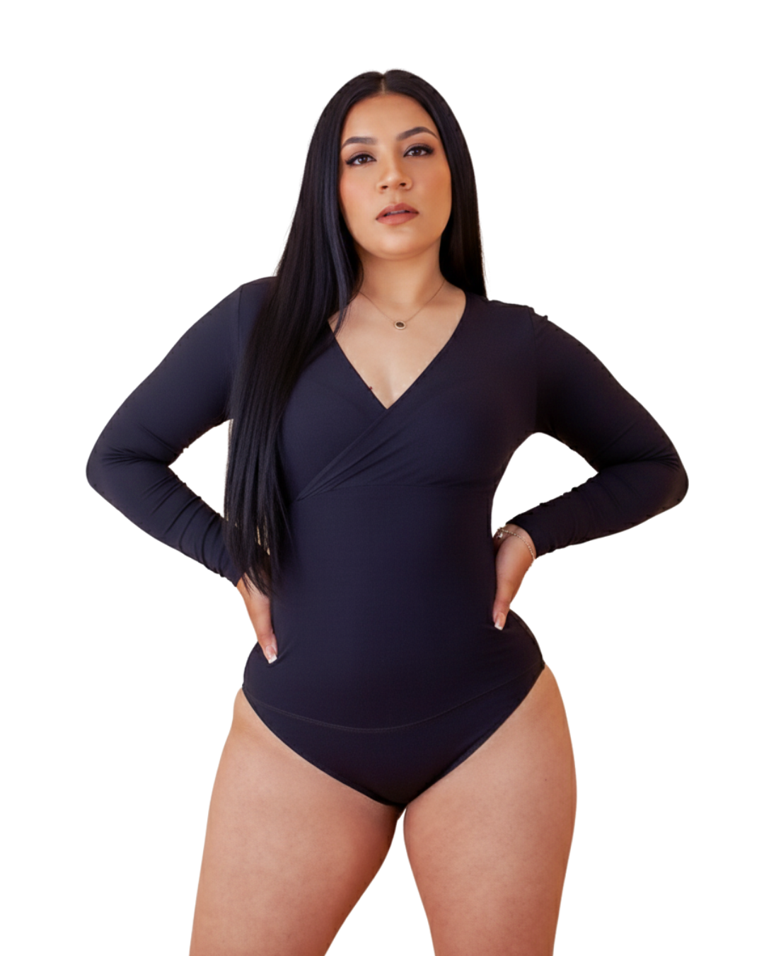 Mod 815 Body Reductor escote en v manga larga.