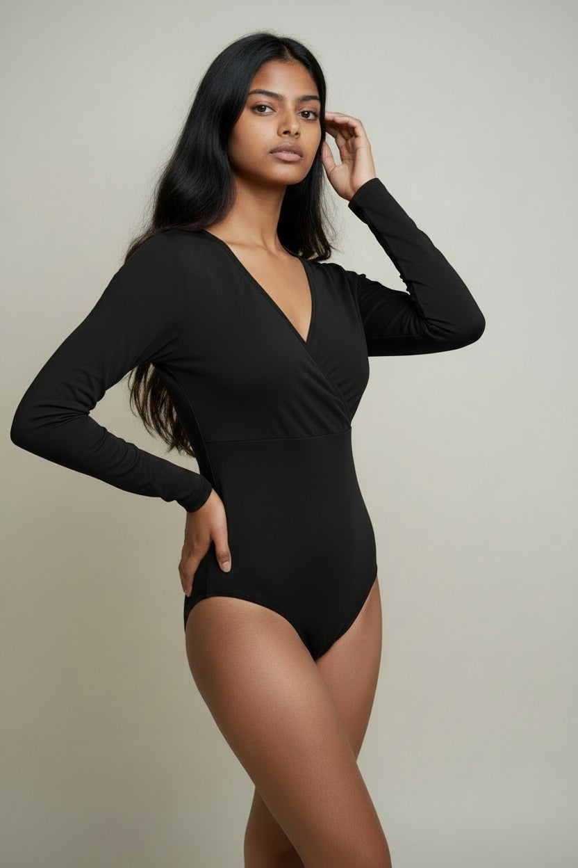 Mod 815 Body Reductor escote en v manga larga.