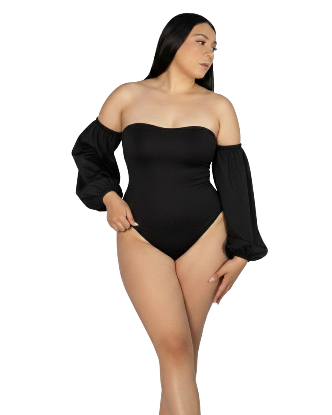 Mod 816 Body Reductor clásico sin copas Strapless manga globo