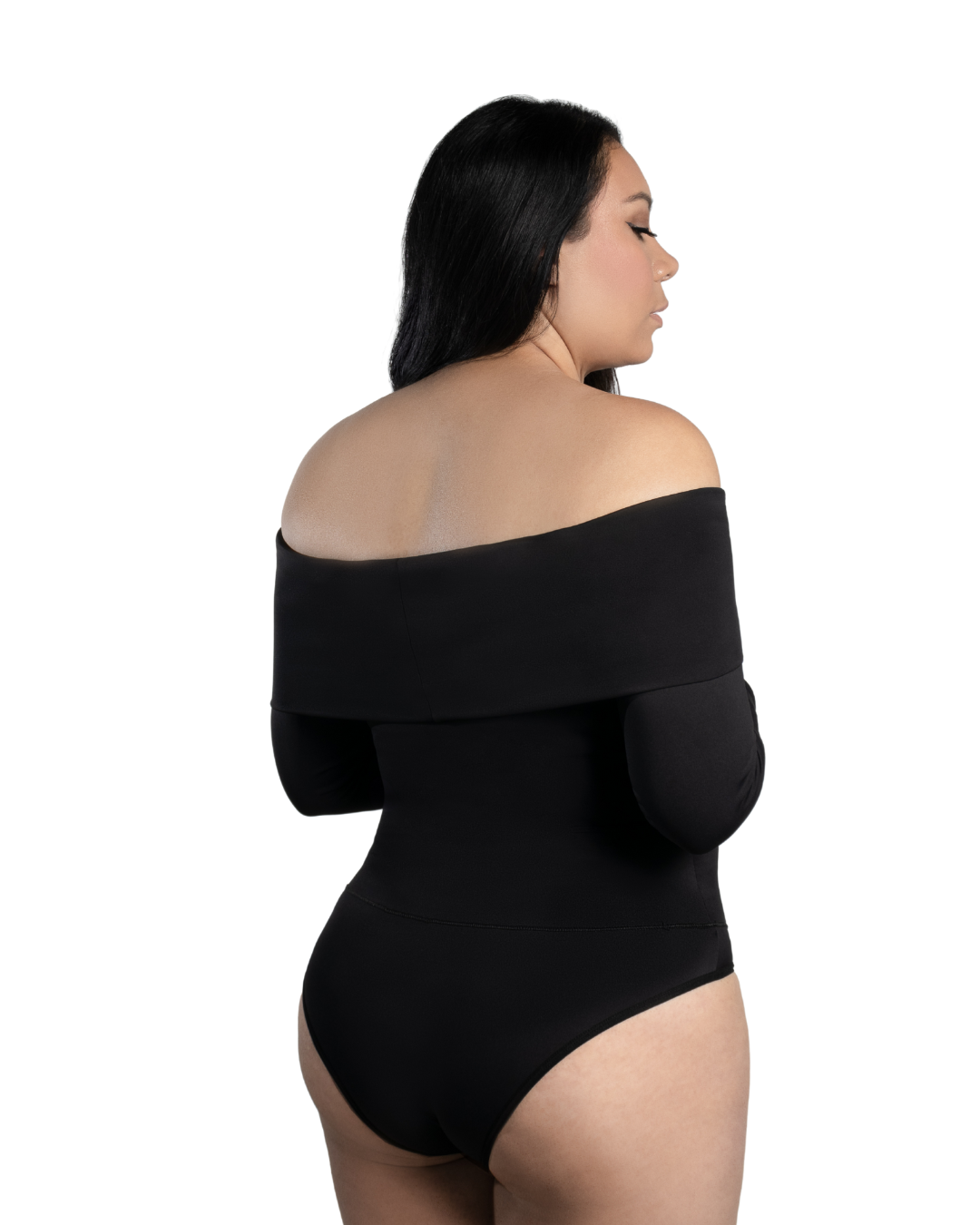 Mod 837 Body Reductor hombros descubiertos doblado manga larga con copas