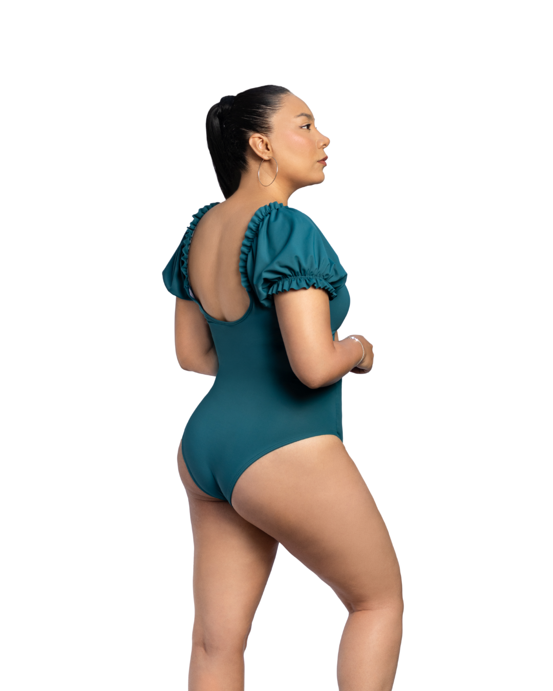 SW 901 TRAJE DE BAÑO MANGA PLISADA