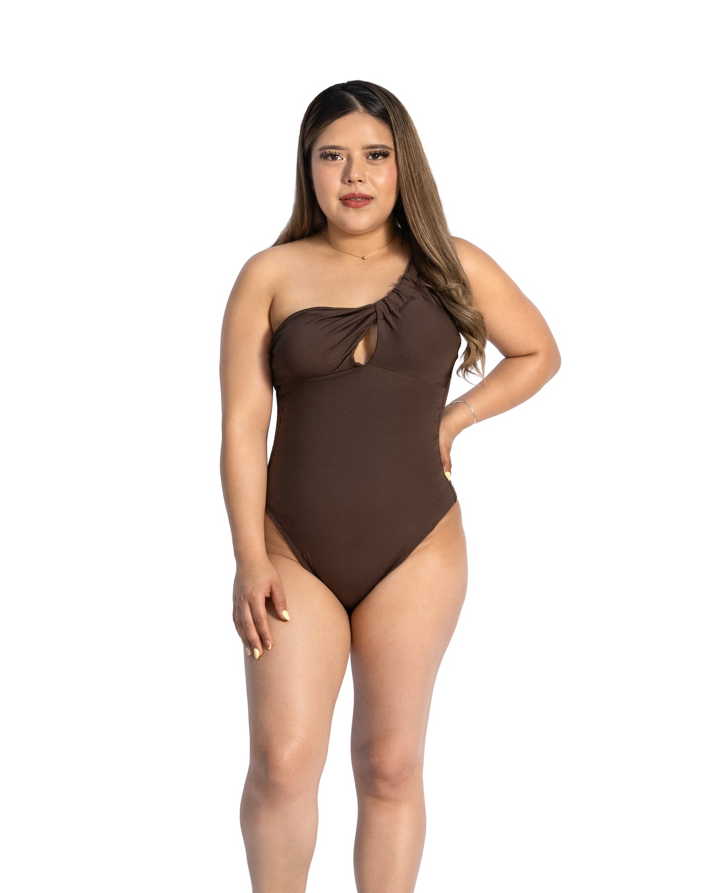 SW 911 TRAJE DE BAÑO ASIMETRICO FRUNCIDO